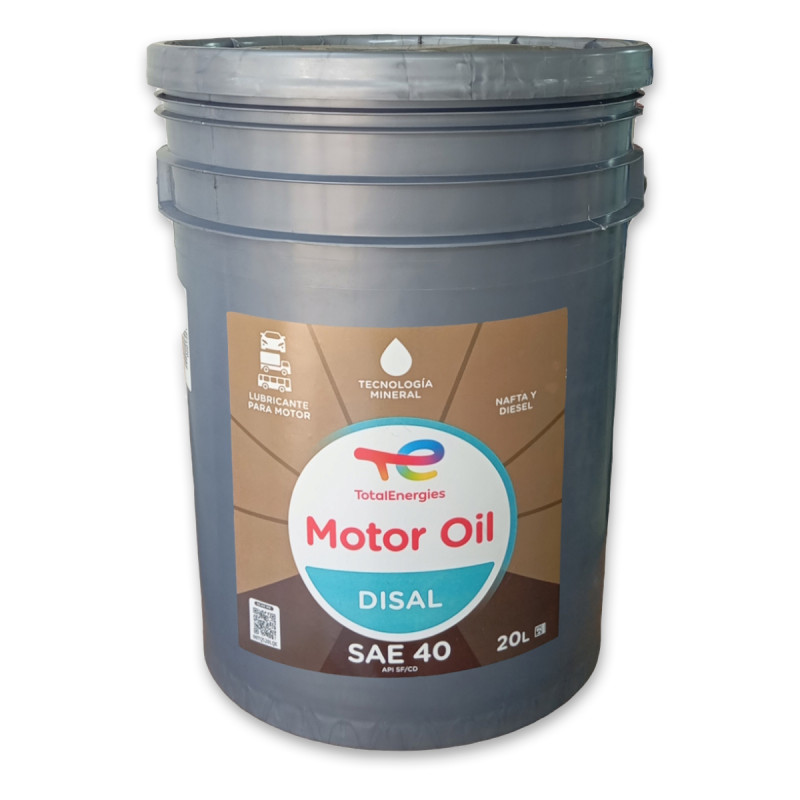 Aceite Mineral Total Motor Oil Disal Sae 40 (20lts)