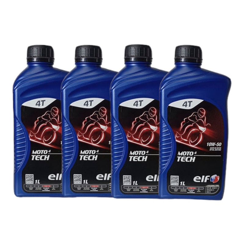 Aceite Sintético Elf de Motor Moto 4 Tech 10w50 x 1lt (4 UD)