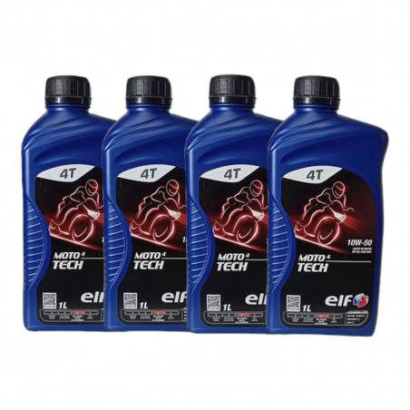 Aceite Sintético Elf de Motor Moto 4 Tech 10w50 x 1lt (4 UD)