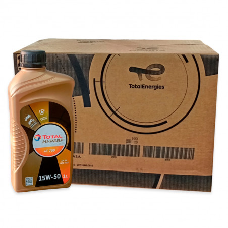 Aceite Semi-sintético Total Hi-perf 4t 700- 15w-50 x 1lt (Caja x 20)