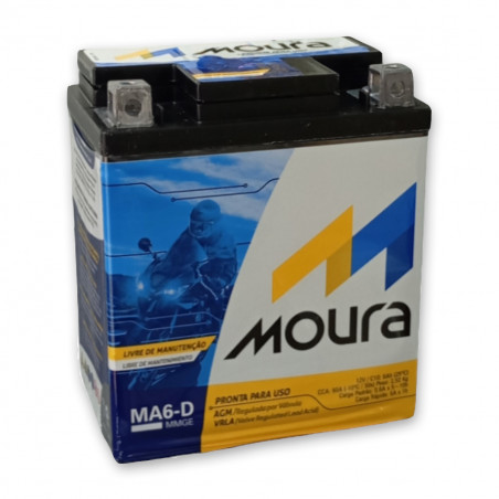 Batería Ma6-d Honda Cbx25 Nx400 12v 6ah Moura