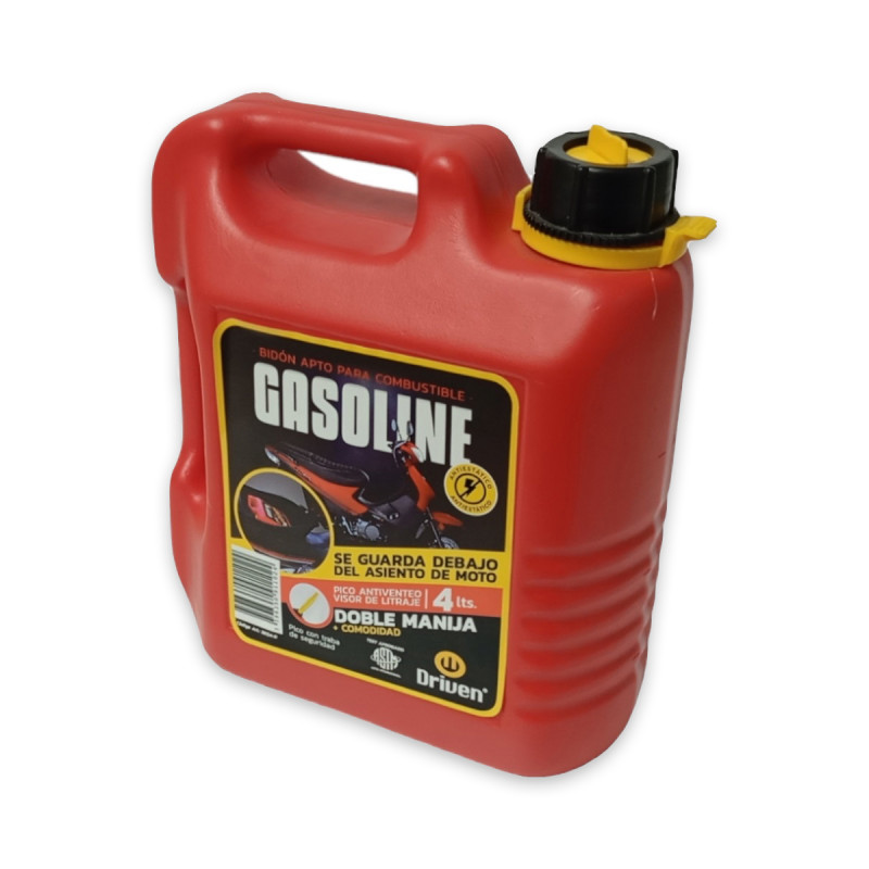Bidón Combustible Extra Chato Pico Vertedor Driven (4lts)